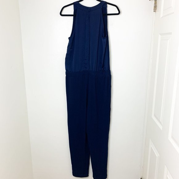 Anthropologie Saturday Sunday Juniper Navy Blue Jumpsuit Medium - Picture 6 of 10